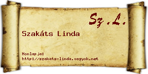 Szakáts Linda névjegykártya